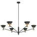 Thesis Canada - LED Chandelier - Tremolo - Textured Black, Champagne Gold- Union Lighting Luminaires Decor