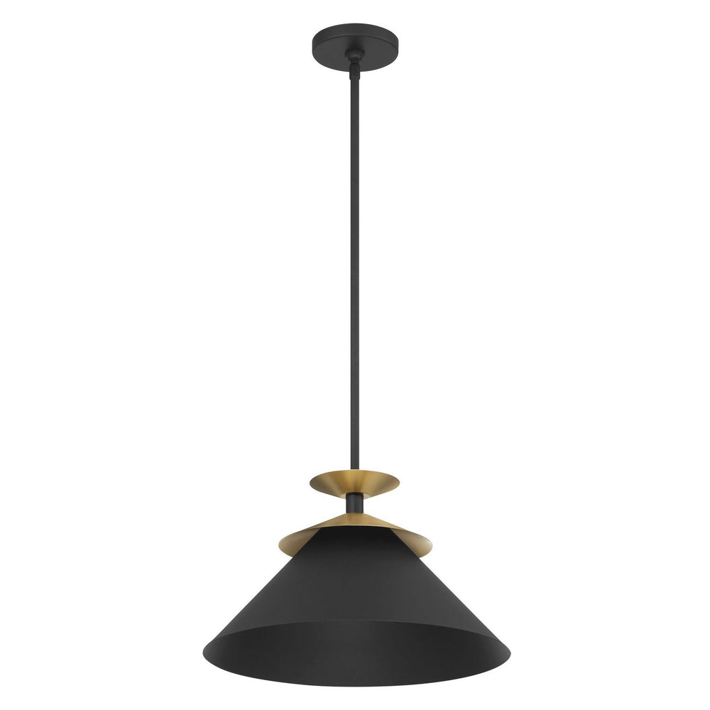 Thesis Canada - One Light Pendant - Tremolo - Textured Black, Champagne Gold- Union Lighting Luminaires Decor