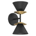 Thesis Canada - LED Wall Sconce - Tremolo - Textured Black, Champagne Gold- Union Lighting Luminaires Decor