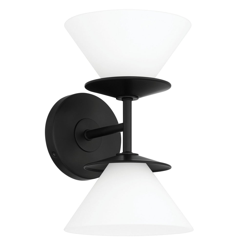 Thesis Canada - Two Light Vanity - Tremolo - Matte Black, Champagne Gold- Union Lighting Luminaires Decor