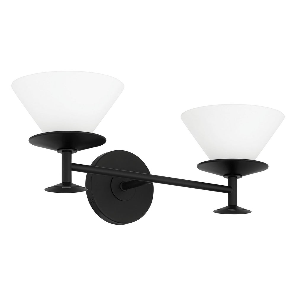 Thesis Canada - Two Light Vanity - Tremolo - Matte Black, Champagne Gold- Union Lighting Luminaires Decor
