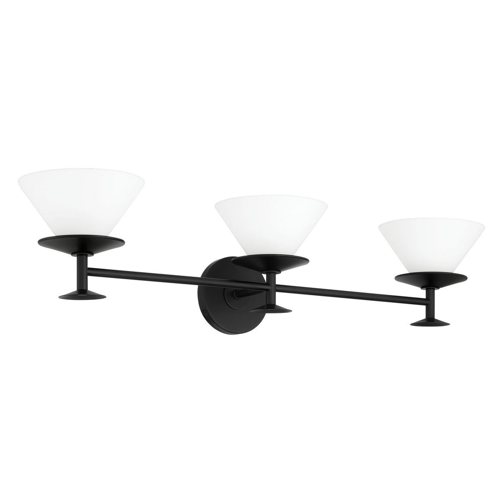 Thesis Canada - Three Light Vanity - Tremolo - Matte Black, Champagne Gold- Union Lighting Luminaires Decor