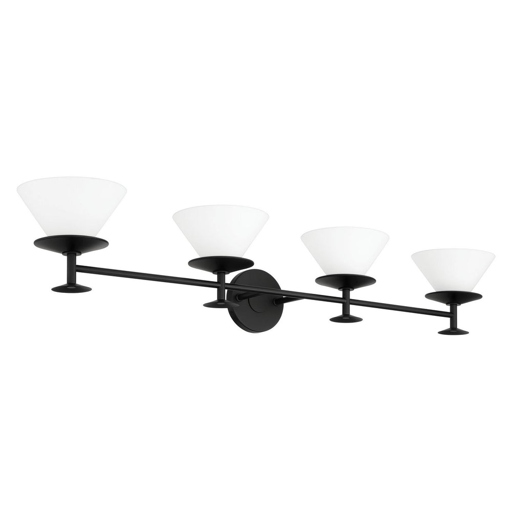 Thesis Canada - Four Light Vanity - Tremolo - Matte Black, Champagne Gold- Union Lighting Luminaires Decor