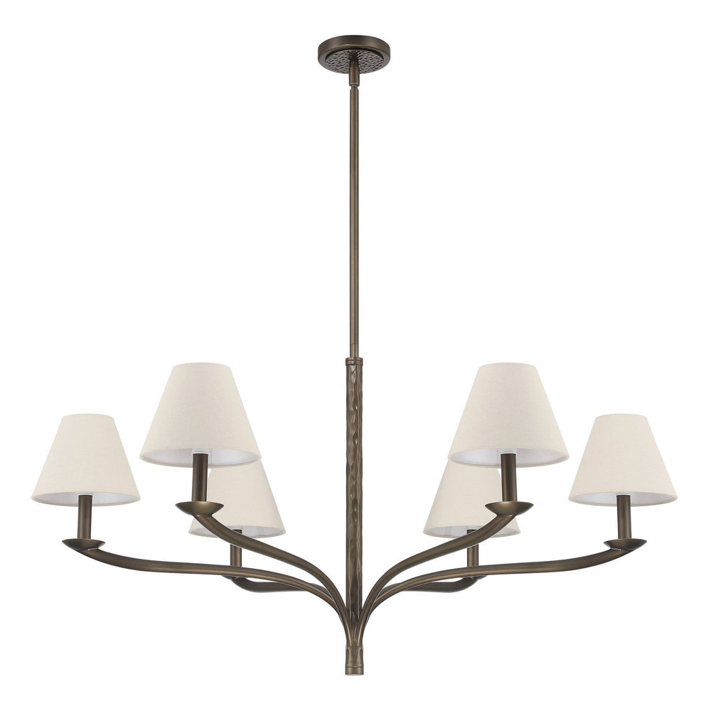 Thesis Canada - Six Light Chandelier - Bethany - Forged Bronze- Union Lighting Luminaires Decor
