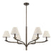 Thesis Canada - Six Light Chandelier - Bethany - Forged Bronze- Union Lighting Luminaires Decor