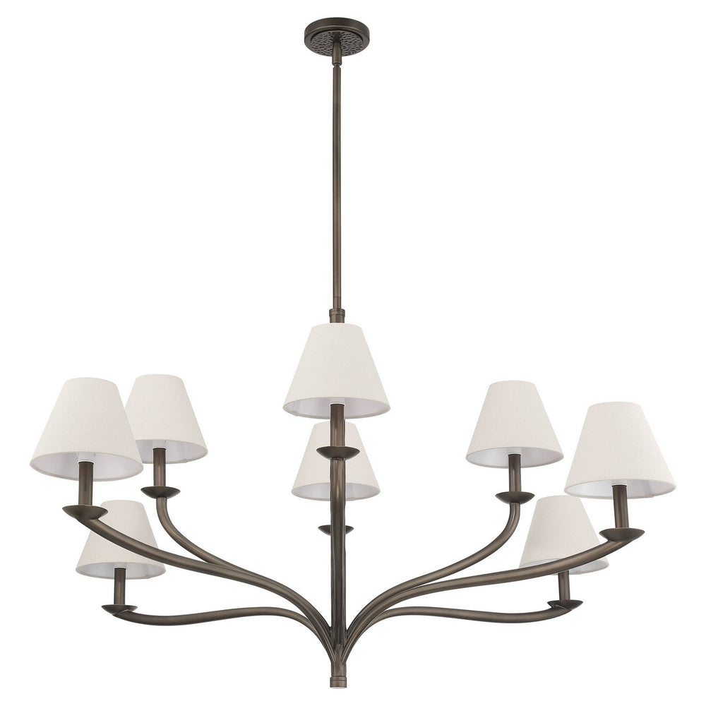 Thesis Canada - Eight Light Chandelier - Bethany - Forged Bronze- Union Lighting Luminaires Decor