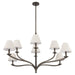 Thesis Canada - Eight Light Chandelier - Bethany - Forged Bronze- Union Lighting Luminaires Decor