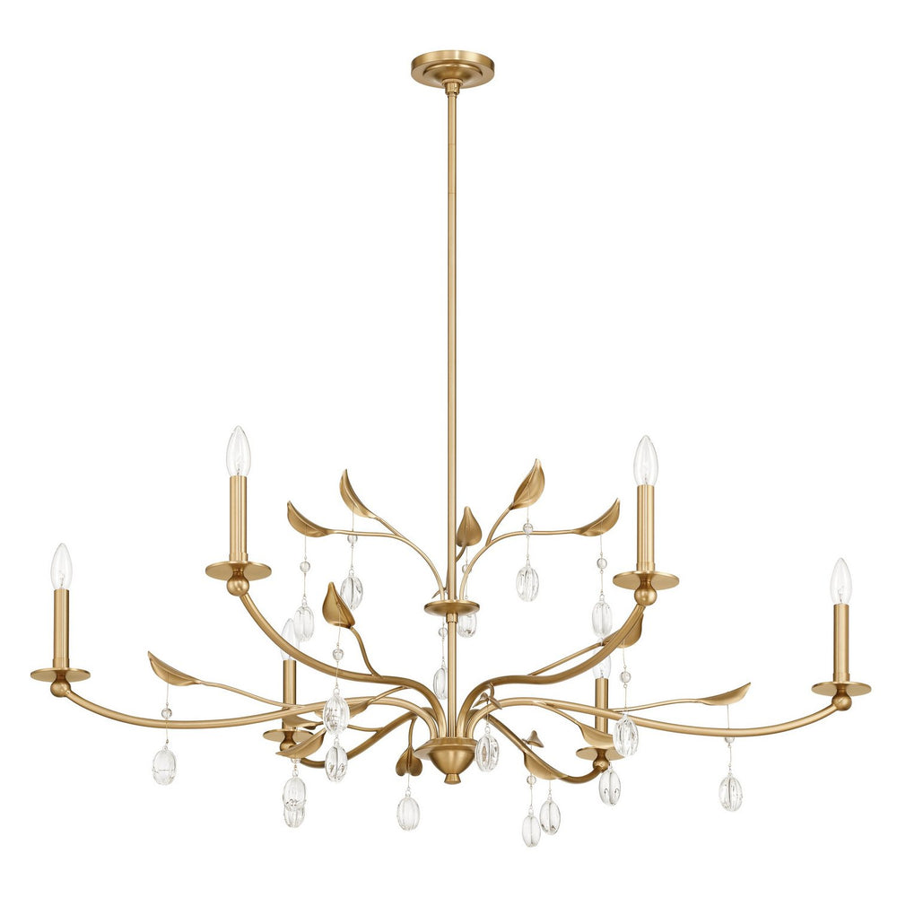 Thesis Canada - Six Light Chandelier - Presley - Champagne Gold, Clear- Union Lighting Luminaires Decor