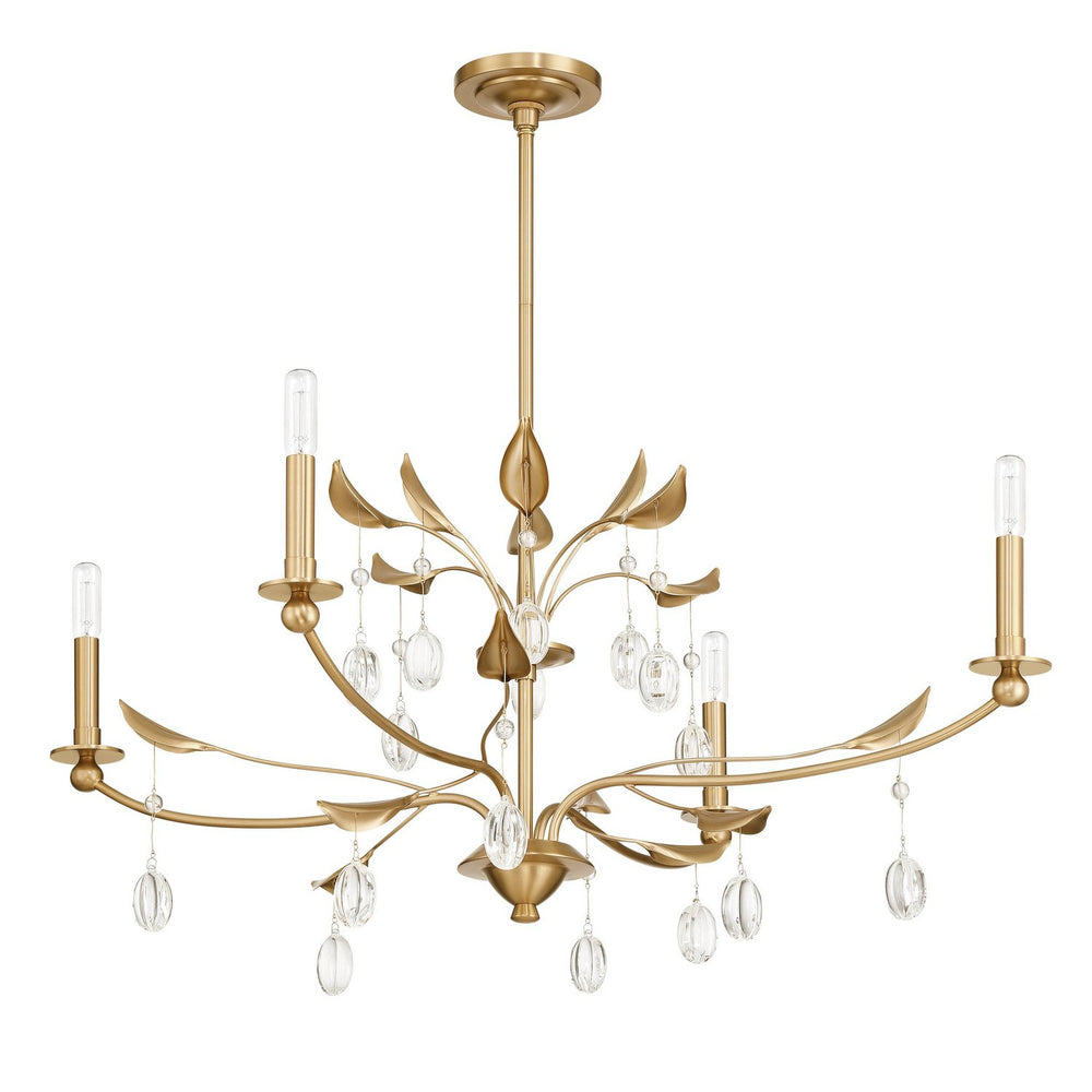 Thesis Canada - Four Light Chandelier - Presley - Champagne Gold, Clear- Union Lighting Luminaires Decor
