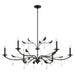 Thesis Canada - Six Light Chandelier - Presley - Textured Black, Clear- Union Lighting Luminaires Decor