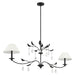 Thesis Canada - Two Light Linear Chandelier - Presley - Textured Black, Clear- Union Lighting Luminaires Decor