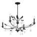 Thesis Canada - Four Light Chandelier - Presley - Textured Black, Clear- Union Lighting Luminaires Decor