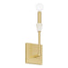 Thesis Canada - One Light Wall Sconce - Montclair - Brushed Gold, White- Union Lighting Luminaires Decor