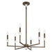 Thesis Canada - Six Light Chandelier - Montclair - Forged Bronze, White- Union Lighting Luminaires Decor