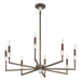 Thesis Canada - Eight Light Chandelier - Montclair - Forged Bronze, White- Union Lighting Luminaires Decor