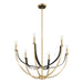 Thesis Canada - Six Light Chandelier - Sussex - Champagne Gold, Black- Union Lighting Luminaires Decor