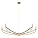 Thesis Canada - Four Light Linear Chandelier - Sussex - Champagne Gold, Black- Union Lighting Luminaires Decor