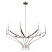 Thesis Canada - Eight Light Chandelier - Sussex - Polished Nickel, Dark Brown- Union Lighting Luminaires Decor