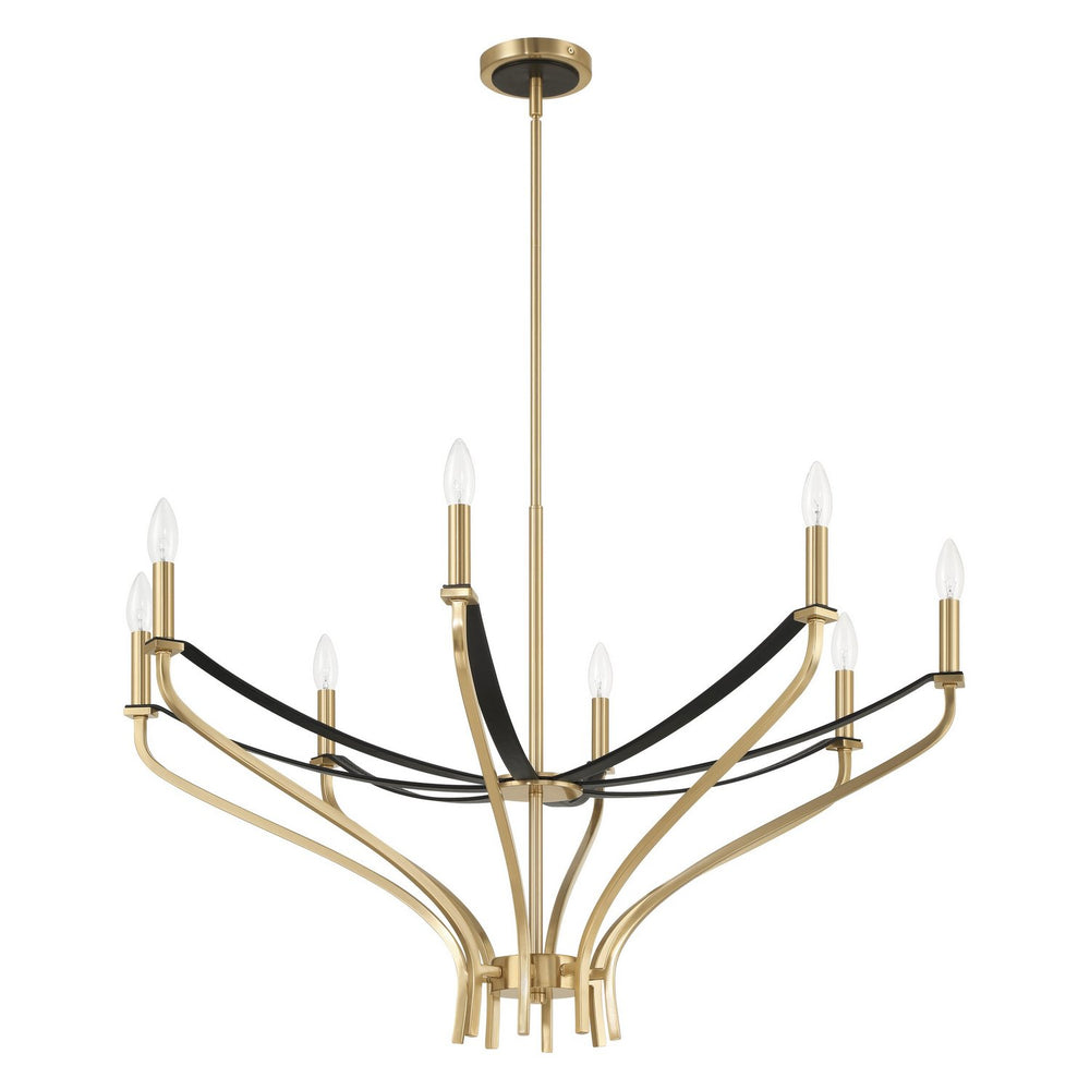 Thesis Canada - Eight Light Chandelier - Sussex - Champagne Gold, Black- Union Lighting Luminaires Decor