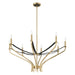 Thesis Canada - Eight Light Chandelier - Sussex - Champagne Gold, Black- Union Lighting Luminaires Decor
