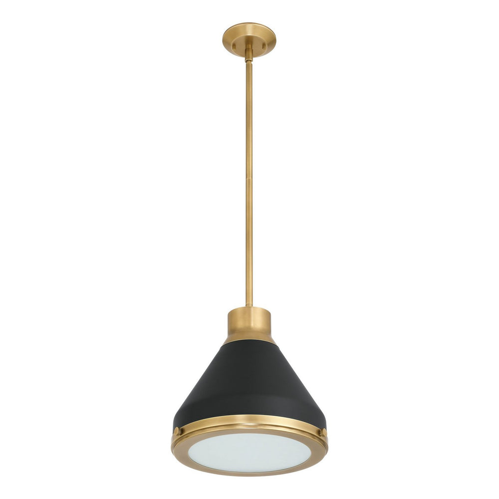 Thesis Canada - One Light Pendant - Doyle - Natural Brass, Matte Black- Union Lighting Luminaires Decor
