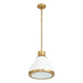 Thesis Canada - One Light Pendant - Doyle - Natural Brass, Matte White- Union Lighting Luminaires Decor