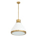 Thesis Canada - One Light Pendant - Doyle - Natural Brass, Matte White- Union Lighting Luminaires Decor