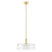 Thesis Canada - One Light Convertible Pendant - Como - Champagne Gold- Union Lighting Luminaires Decor