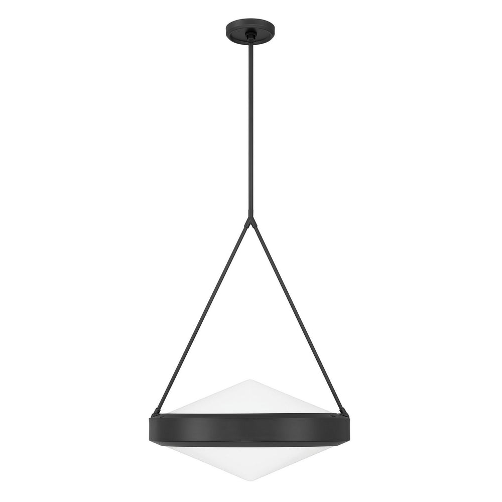 Thesis Canada - Four Light Pendant - Agate - Matte Black, Opal- Union Lighting Luminaires Decor