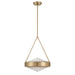 Thesis Canada - Three Light Pendant - Agate - Champagne Gold, Clear Holophane- Union Lighting Luminaires Decor