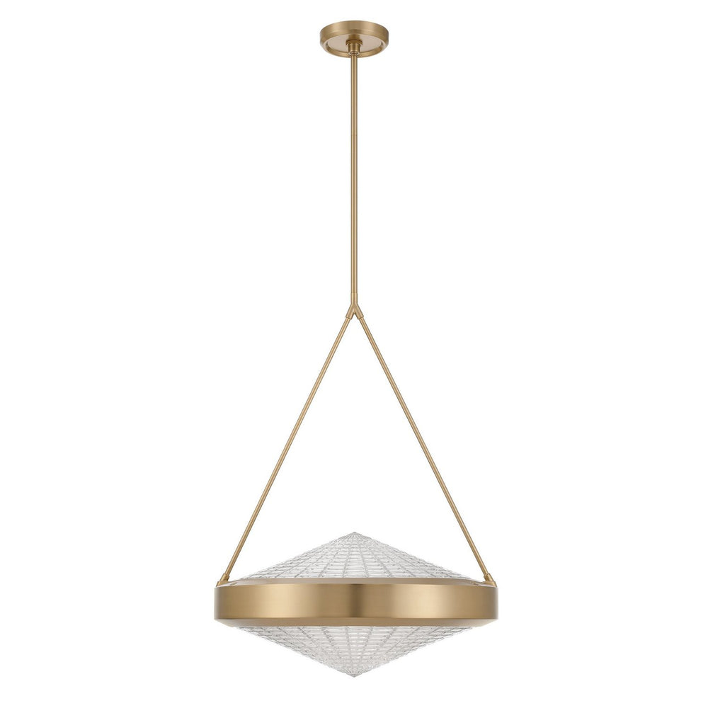 Thesis Canada - Four Light Pendant - Agate - Champagne Gold, Clear Holophane- Union Lighting Luminaires Decor