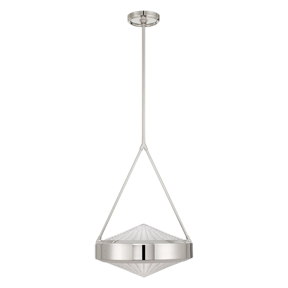 Thesis Canada - Three Light Pendant - Agate - Polished Nickel, Clear Holophane- Union Lighting Luminaires Decor