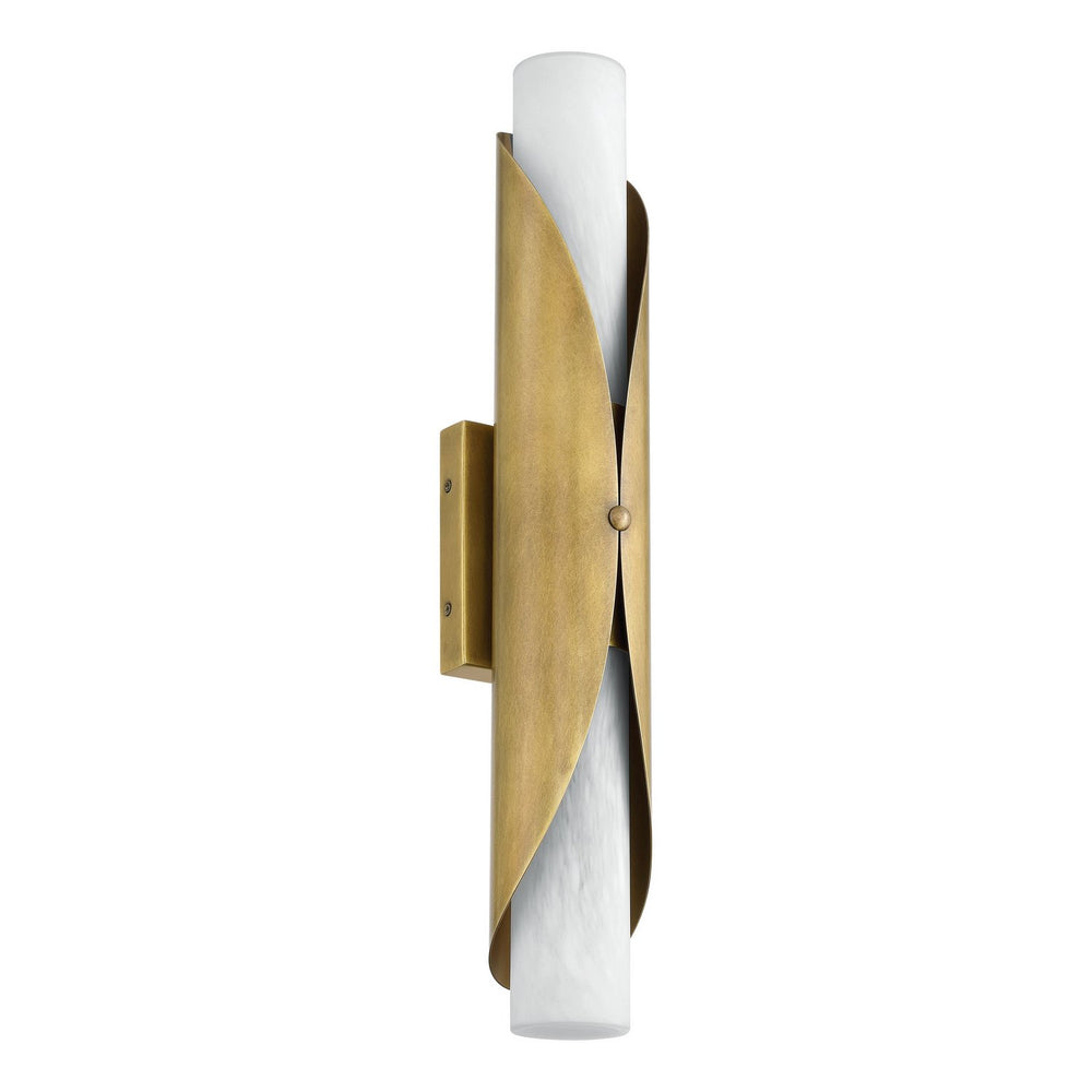 Thesis Canada - Two Light Wall Sconce - Crescendo - Natural Brass, Alabaster- Union Lighting Luminaires Decor