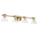 Thesis Canada - Four Light Vanity - Gilford - Champagne Gold- Union Lighting Luminaires Decor