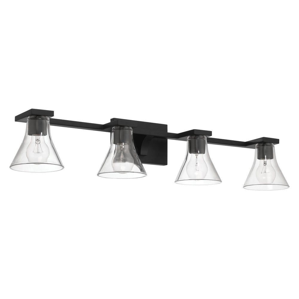 Thesis Canada - Four Light Vanity - Gilford - Matte Black- Union Lighting Luminaires Decor