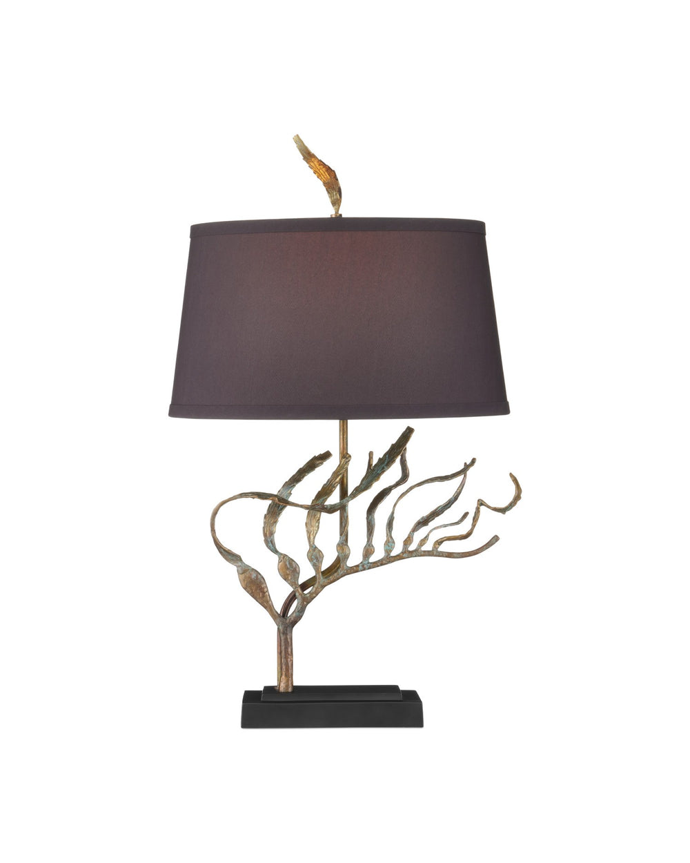 Currey and Company - One Light Table Lamp - Latissima - Verdigris/Black- Union Lighting Luminaires Decor