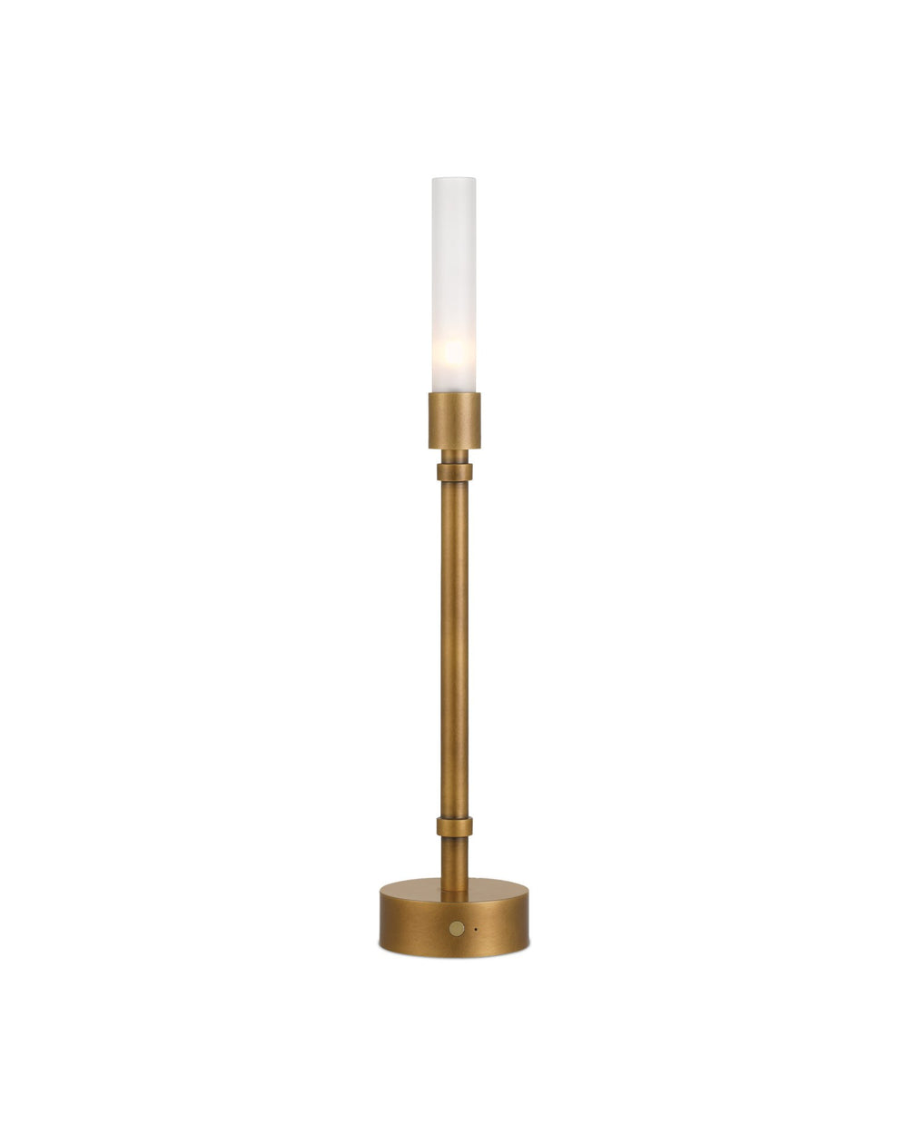 Currey and Company - One Light Table Lamp - Paseo - Polished Antique Brass/Frosted- Union Lighting Luminaires Decor