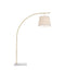 Currey and Company - Two Light Floor Lamp - Cloister Collection - Antique Brass/White- Union Lighting Luminaires Decor