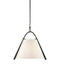 Currey and Company - One Light Pendant - Frey - Satin Black/Off-White- Union Lighting Luminaires Decor
