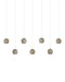 Currey and Company - Seven Light Pendant - Giro - Blue/Nickel/Silver- Union Lighting Luminaires Decor