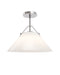Currey and Company - One Light Pendant - Bronwen - Opaque White / Polished Nickel- Union Lighting Luminaires Decor