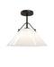 Currey and Company - One Light Pendant - Bronwen - Opaque White / Oil Rubbed Bronze- Union Lighting Luminaires Decor