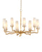 Currey and Company - Eight Light Chandelier - Mathilda - White/Matte Gold- Union Lighting Luminaires Decor