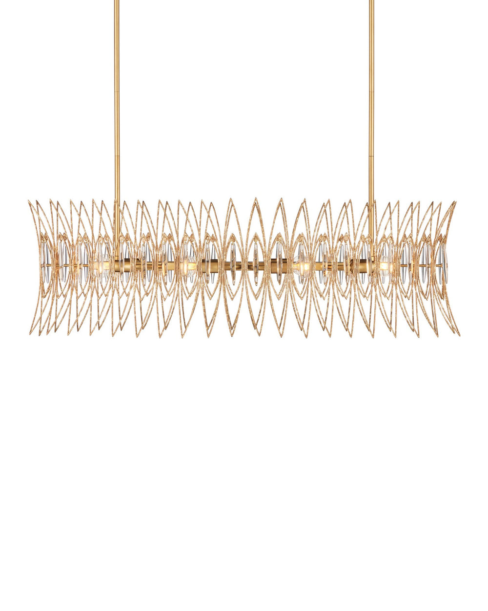 Currey and Company - Eight Light Chandelier - Marquise - Clear / Luxor Gold- Union Lighting Luminaires Decor