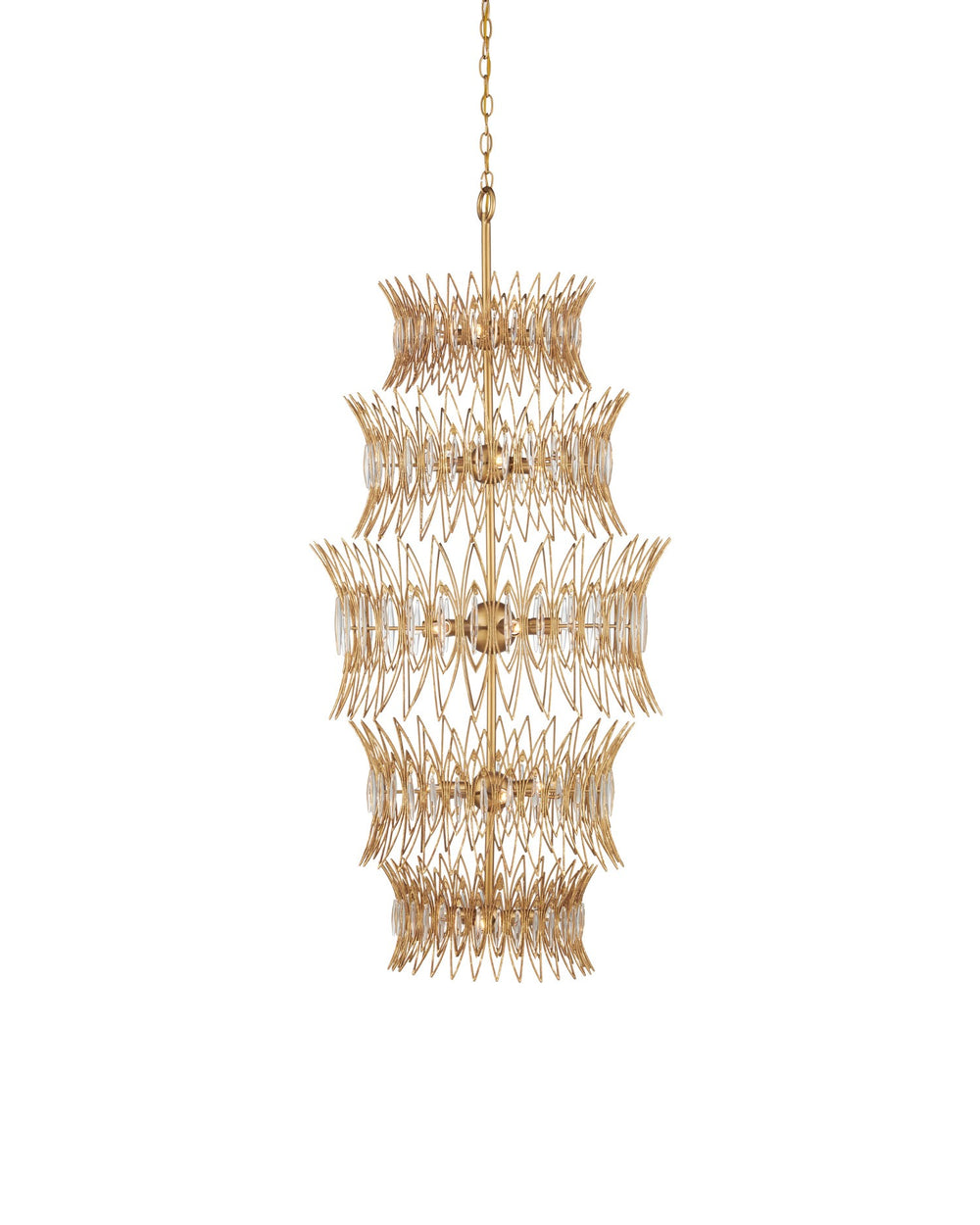 Currey and Company - 18 Light Chandelier - Marquise - Clear/Luxor Gold- Union Lighting Luminaires Decor