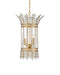 Currey and Company - Four Light Lantern - Bradshaw - Frosted/Clear/Brass- Union Lighting Luminaires Decor