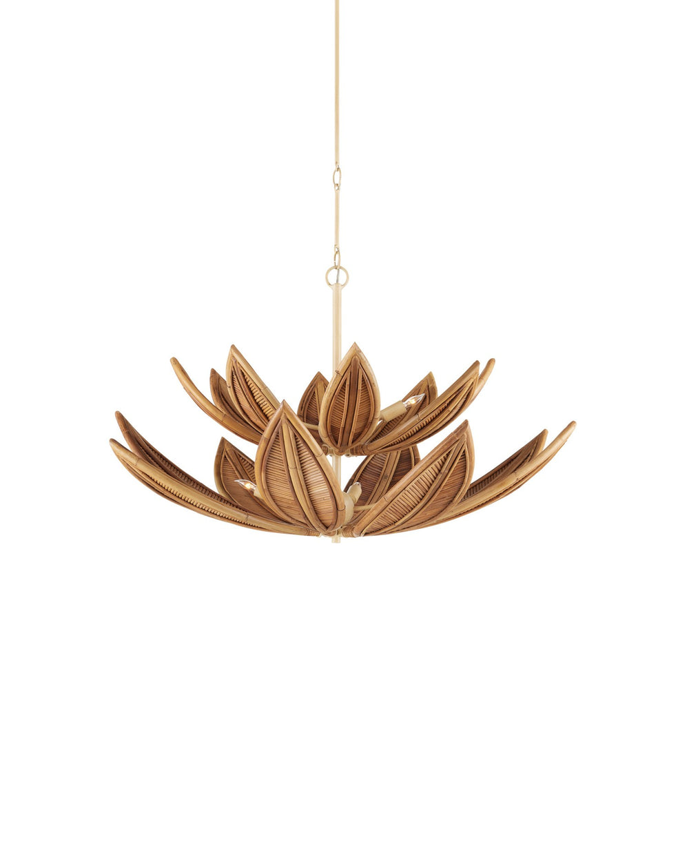 Currey and Company - Eight Light Chandelier - Cubana - Natural / Coco Cream- Union Lighting Luminaires Decor
