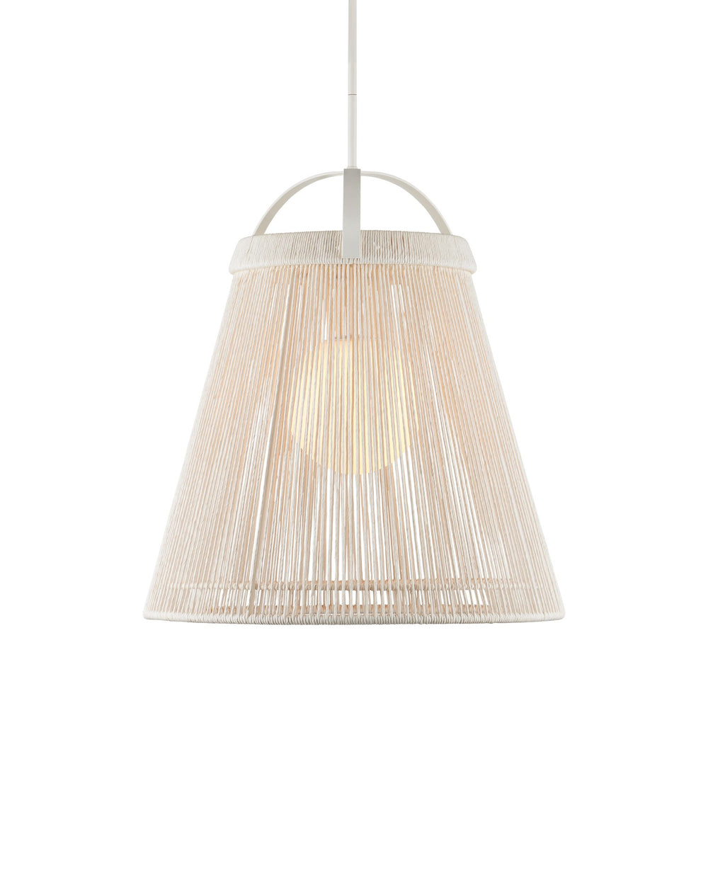 Currey and Company - One Light Pendant - Parnell - White/Frosted White/Gesso White- Union Lighting Luminaires Decor