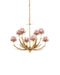 Currey and Company - Eight Light Chandelier - Marilee - Pink/Dutch Gold Leaf- Union Lighting Luminaires Decor