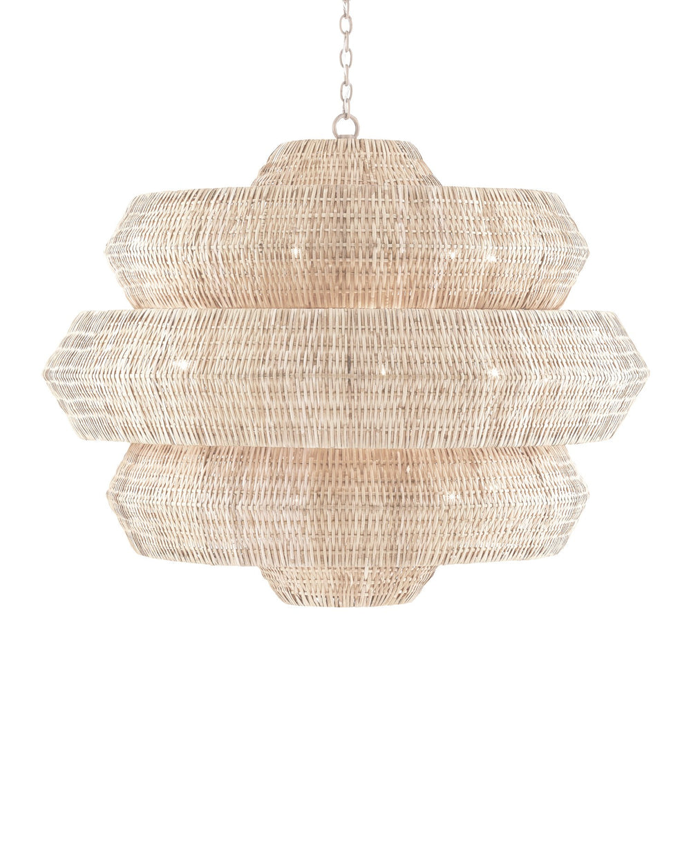 Currey and Company - 18 Light Chandelier - Antibes - Bleached Natural/Snow White- Union Lighting Luminaires Decor